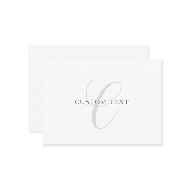 Elegant Modern Monogram | Grey & White (editable) Enclosure Invitations