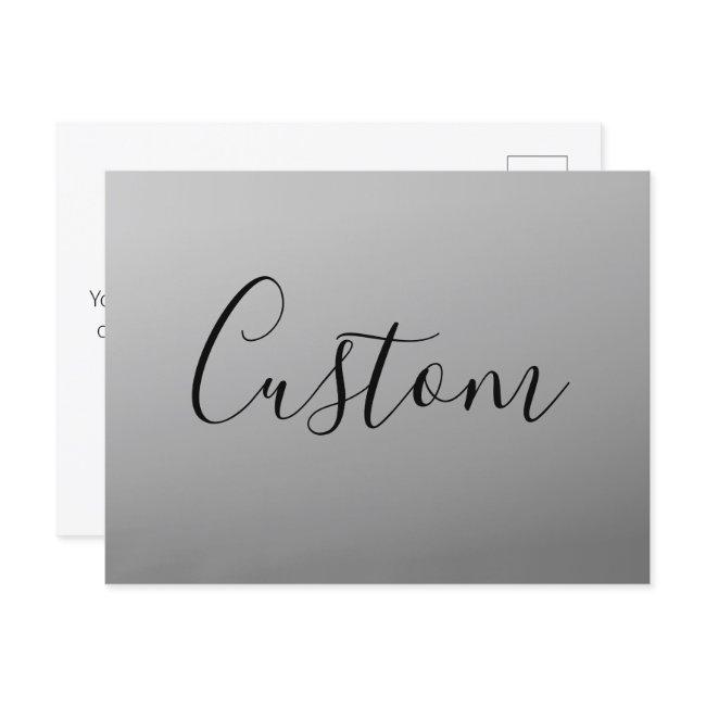 Elegant Modern Script Editable Black Text Writing Postinvitations