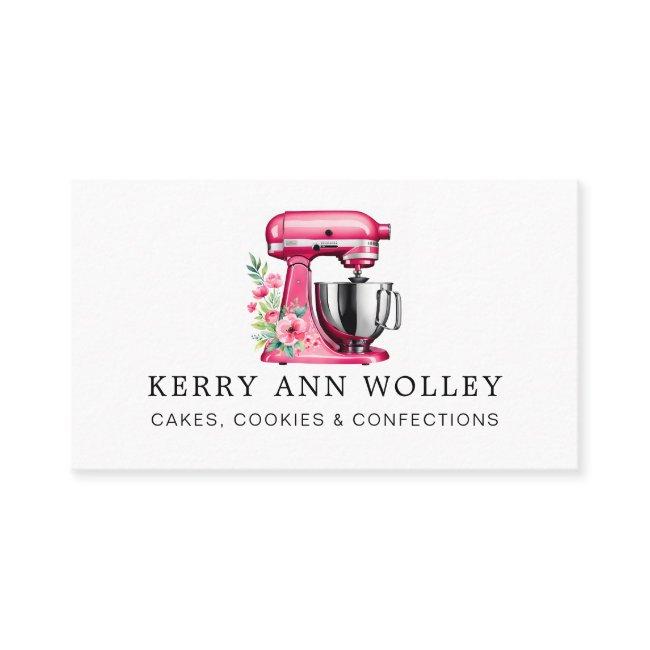 Elegant Pink Watercolor Bakery & Confections Business Invitations
