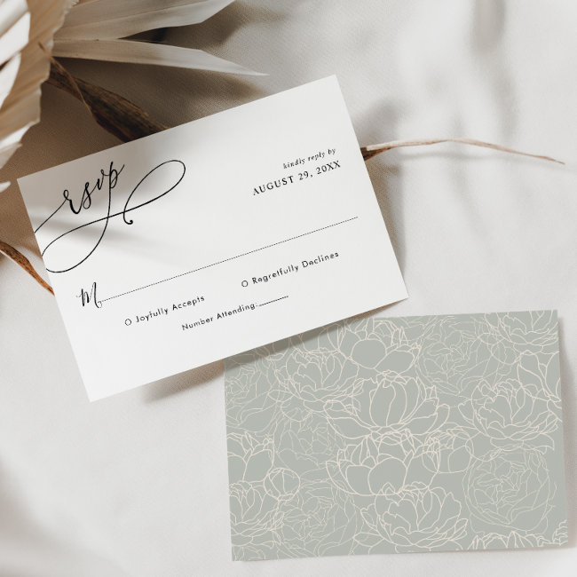 Elegant Script Wedding Simple Rsvp Invitations
