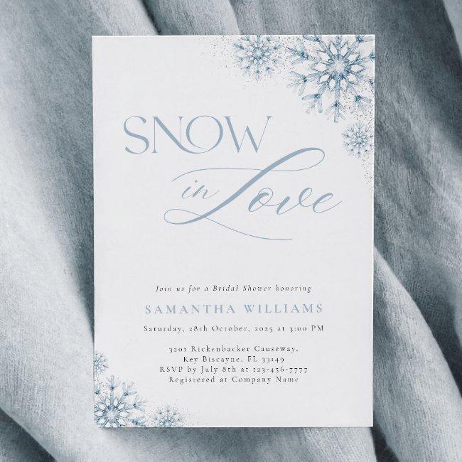 Elegant Snow In Love Bridal Shower Invitation