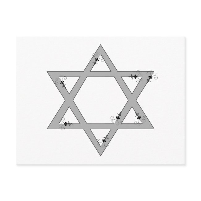 Elegant Star Of David Postinvitations