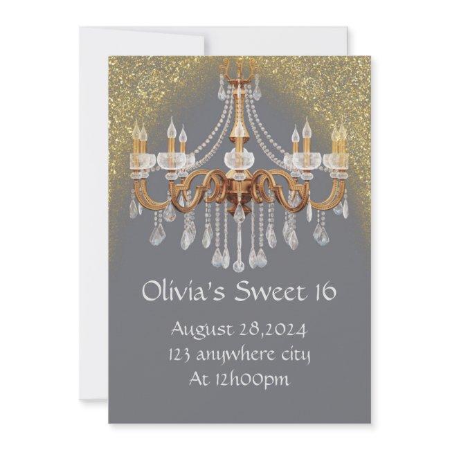 Elegant Sweet 16 Birthday Invitation