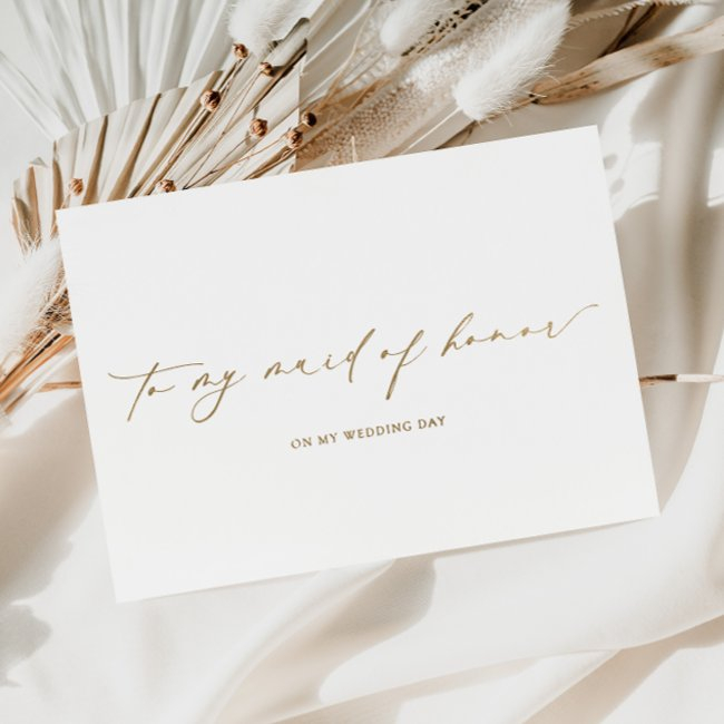 Ellesmere To My Maid Of Honor Wedding Day Foil Invitations