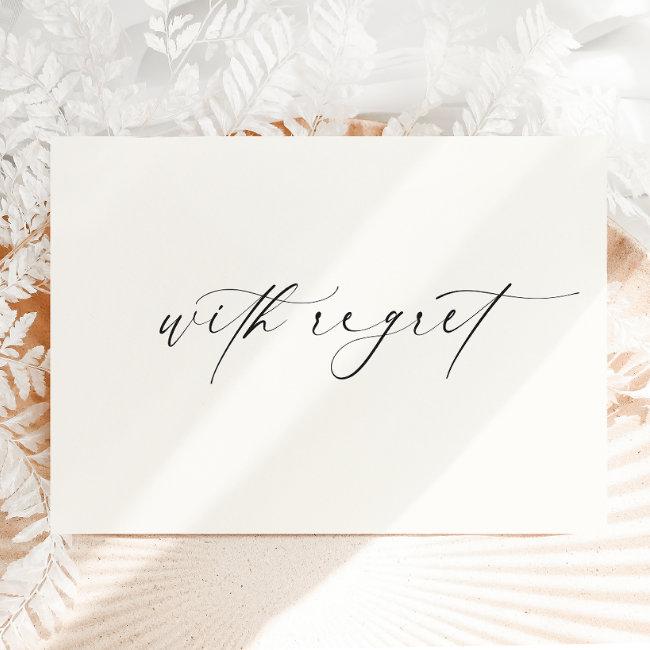 Ellesmere With Regret Sorry We Can't Make It Invitations