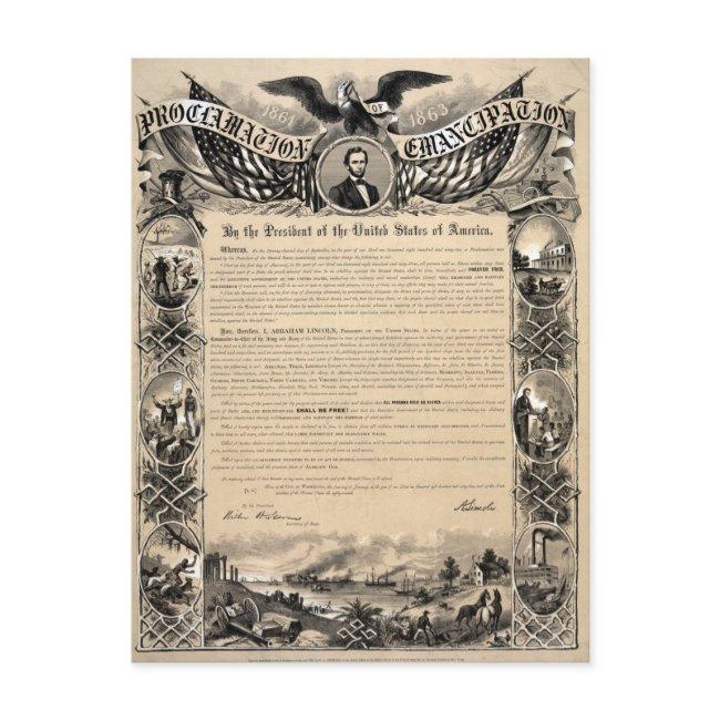 Emancipation Proclamation Print Postinvitations