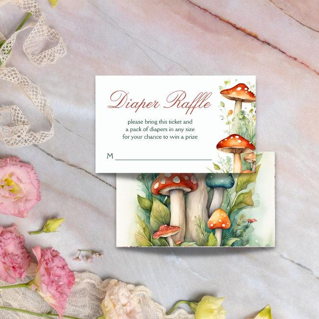 Enchanted Garden Fairy Baby Shower Diaper Raffle Enclosure Invitations