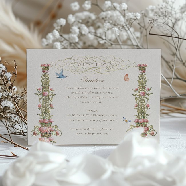 Enchanted Garden Wedding Reception Invitations