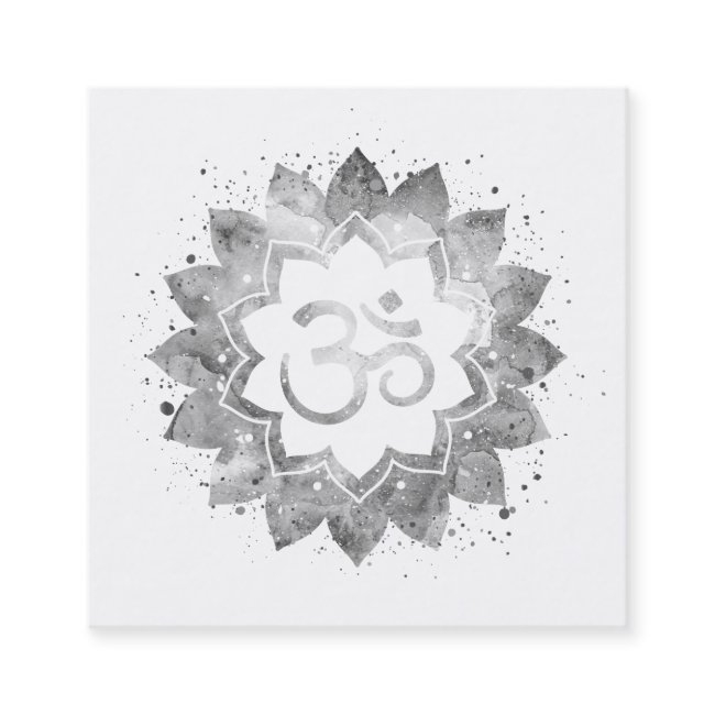*~* Energy Healing Lotus Mandala Om Aum Symbol Square Business Invitations