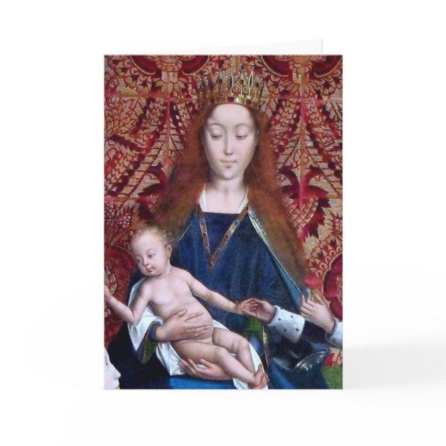 Enthroned Madonna And Child (detail; M 070) Invitations