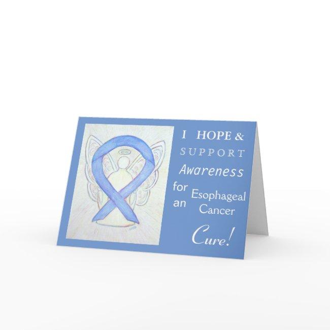 Esophageal Cancer Awareness Ribbon Greeting Invitations