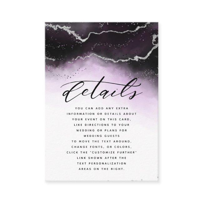 Ethereal Mist Ombre Ultra Violet Wedding Details Enclosure Invitations