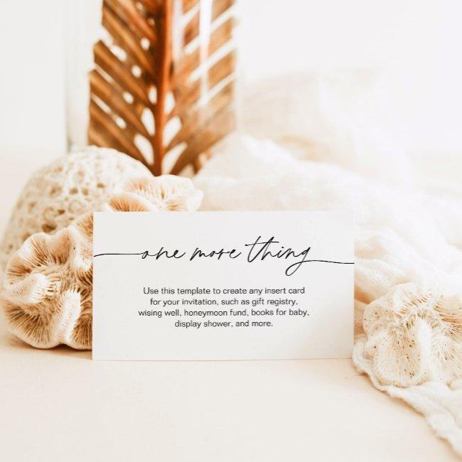 Everleigh Minimal Enclosure Invitations - One More Thing