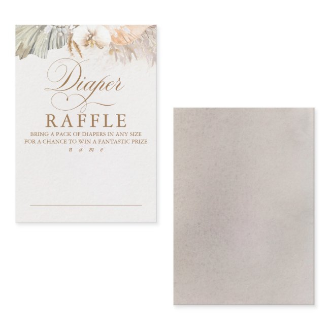 Exotic Foliage Baby Shower Diaper Raffle Ticket Enclosure Invitations
