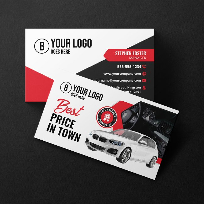Eye-catching Car Dealership Car Rental Car Hire  Business Invitations