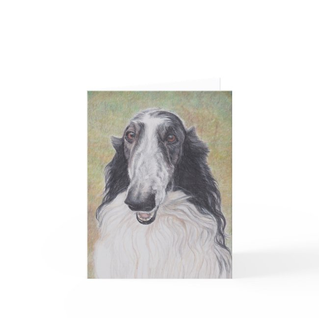 Ez The Borzoi Dog Art Noteinvitations