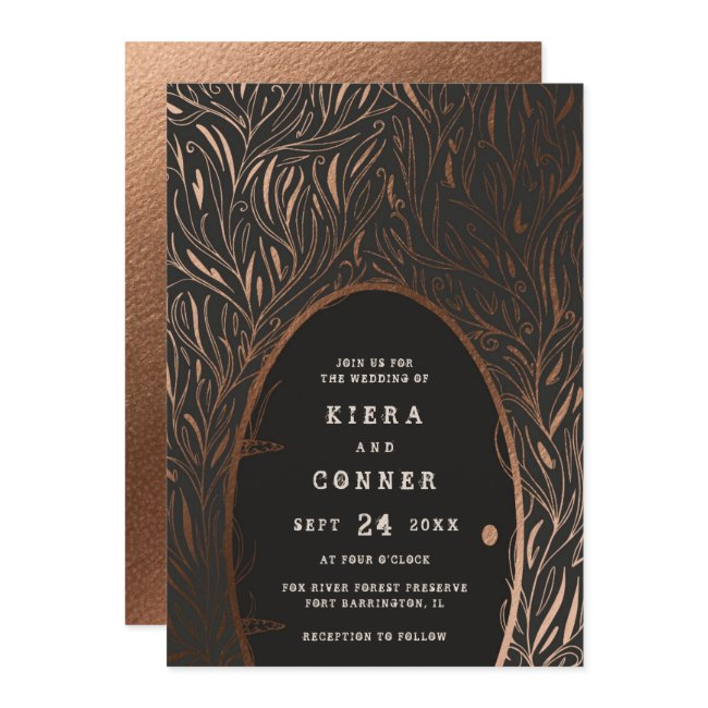 Fairy Door Irish Folklore Fairytale Tree Wedding Invitation