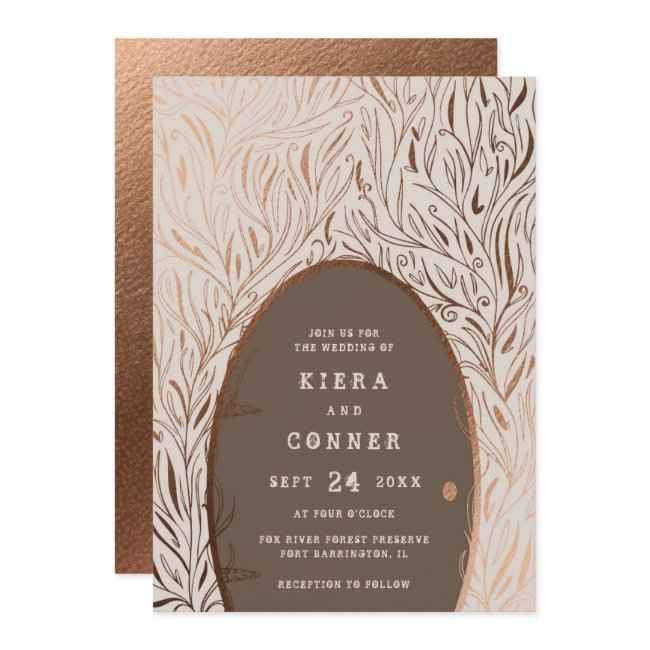 Fairy Door Irish Folklore Fairytale Tree Wedding Invitation