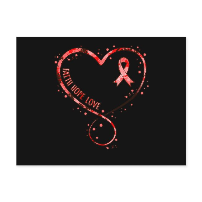 Faith Hope Love Heart Disease Awareness Survivor G Invitation Postinvitations