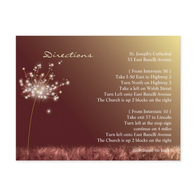 Fall Wedding Direction Accommodation Enclosure Postinvitations