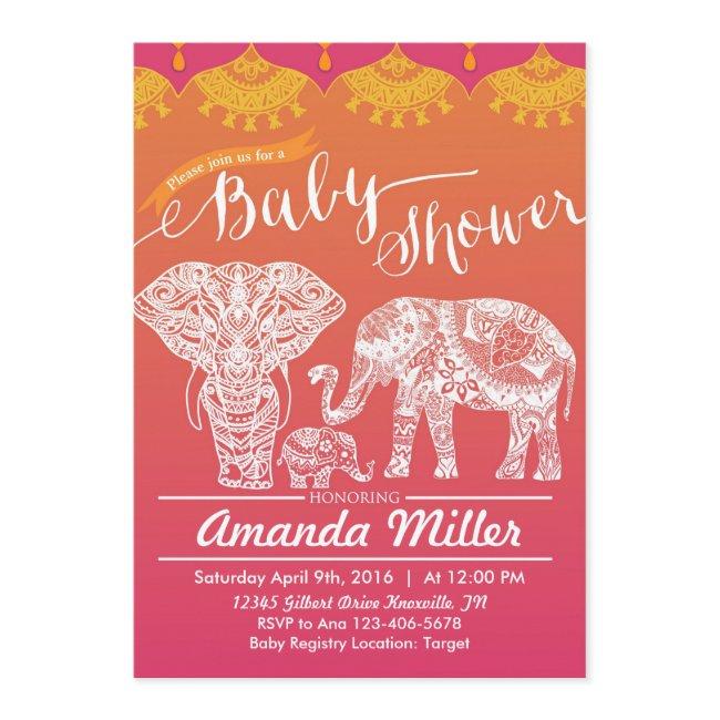 Family Baby Shower - Indian Inspiration - India Invitation