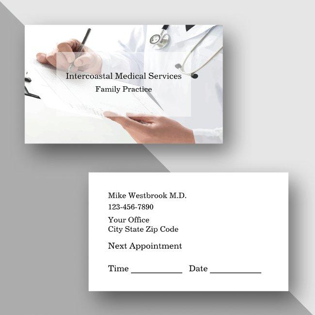 Family Medical Practice Appointment Business Invitations