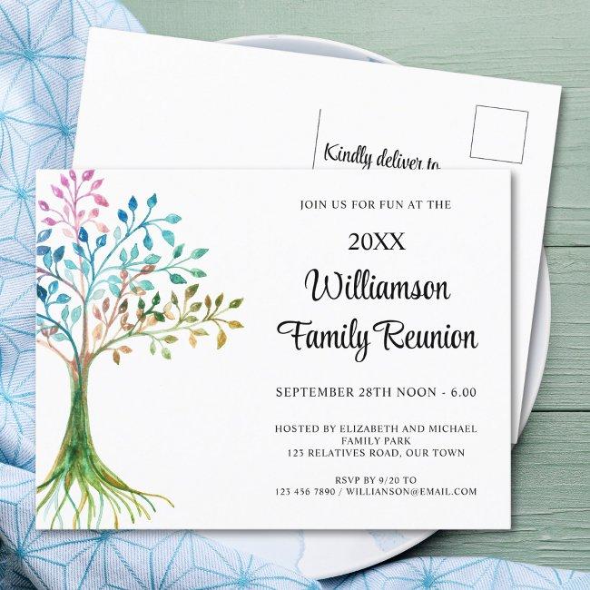 Family Reunion Family Tree Invitation Postinvitations