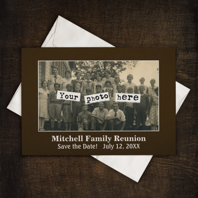 Family Reunion Photo Template Announcement