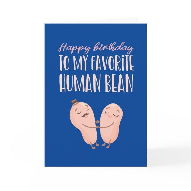 Favorite Human Bean Cute Couple Pun Funny Birthday Invitations