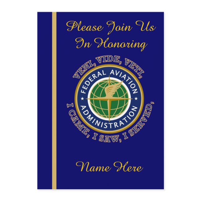 Federal Aviation Agency Vvv Retirement Invitation