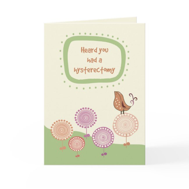 Feel Better, Get Well After Hysterectomy, Bird Invitations