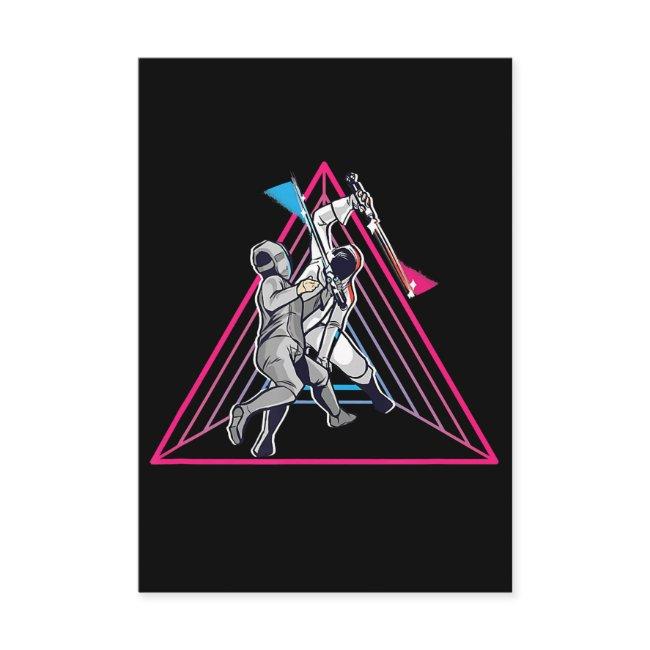 Fencing Game Gamer Fencer Sport 90s Fencing Enclosure Invitations