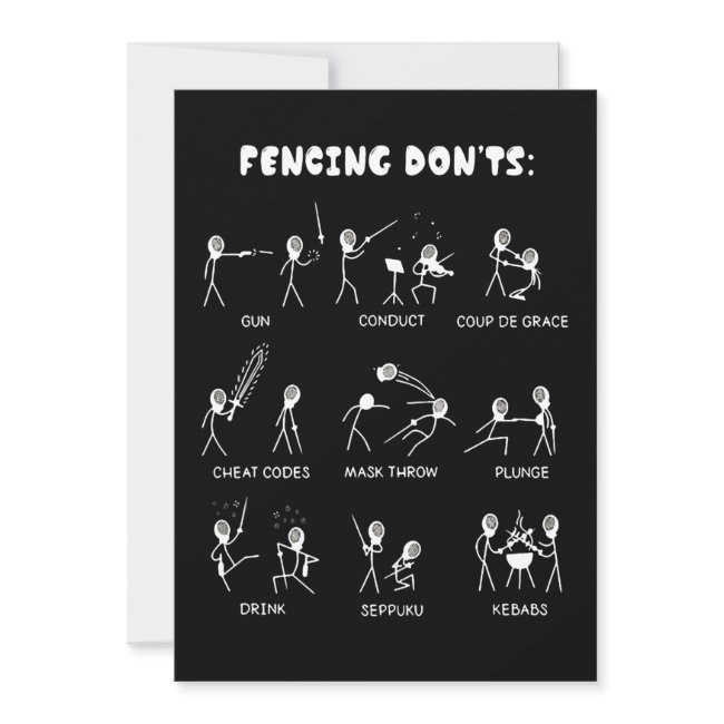 Fencing Gift | I Always Win All Match Holiday Invitations