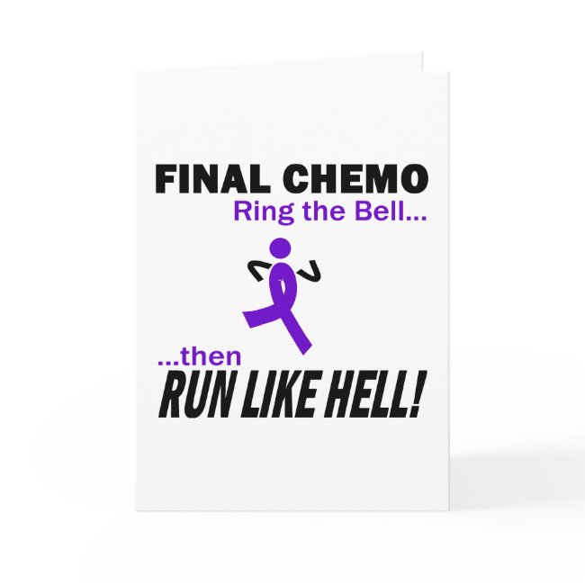 Final Chemo Run Like Hell - Violet Ribbon Invitations