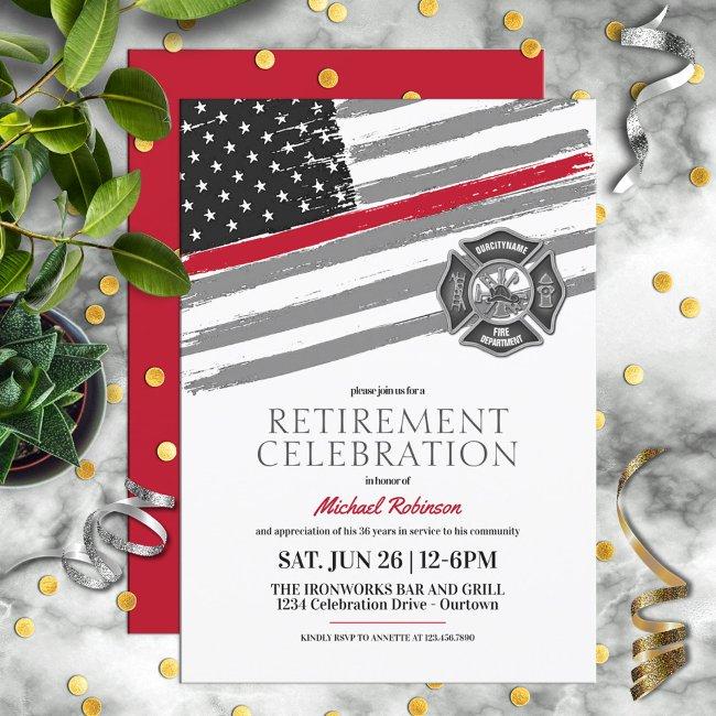 Firefighter Retirement Party Invitations