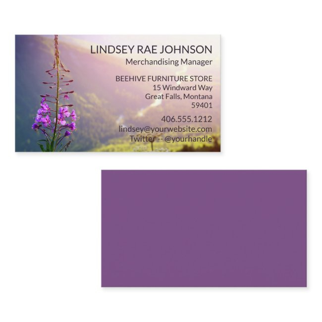 Fireweed At Glacier National Park Business Invitations