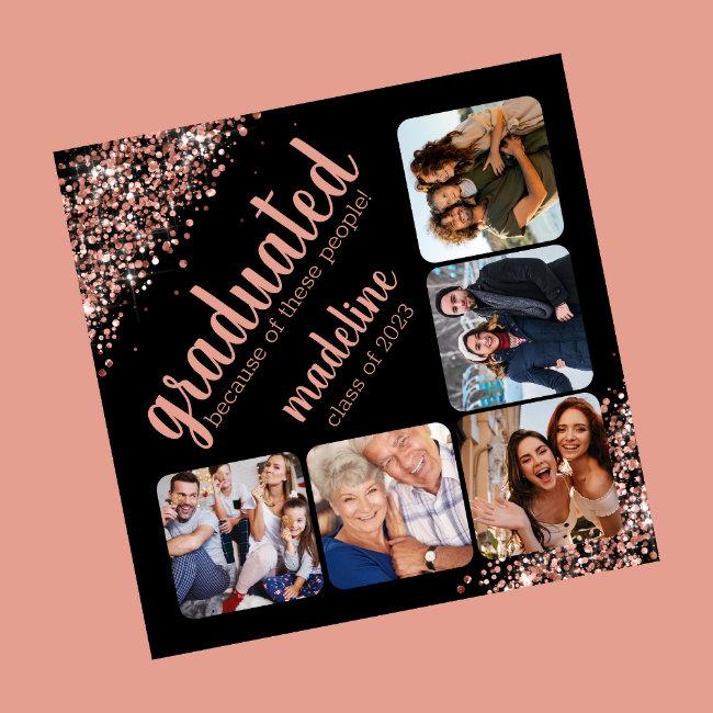 Five Photo Glitter Because Of Grad Announcement