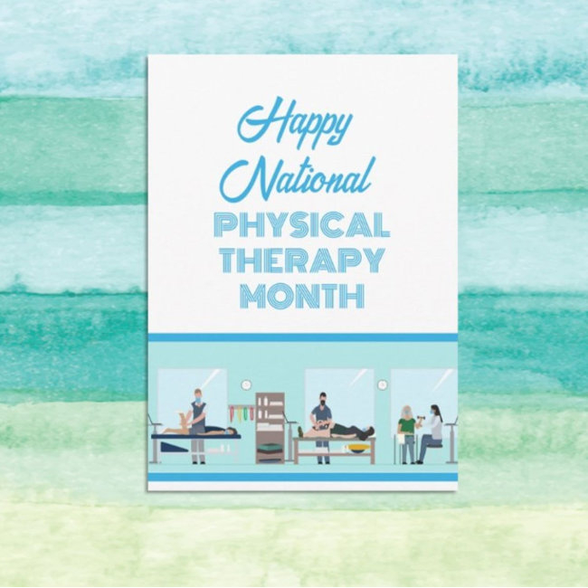 Flat Happy National Physical Therapy Month Invitations