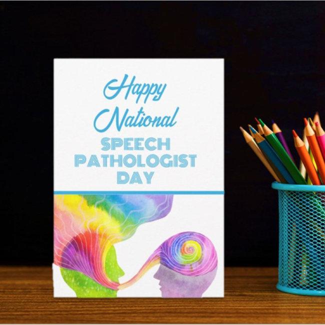 Flat Happy National Speech Pathologist Day Invitations
