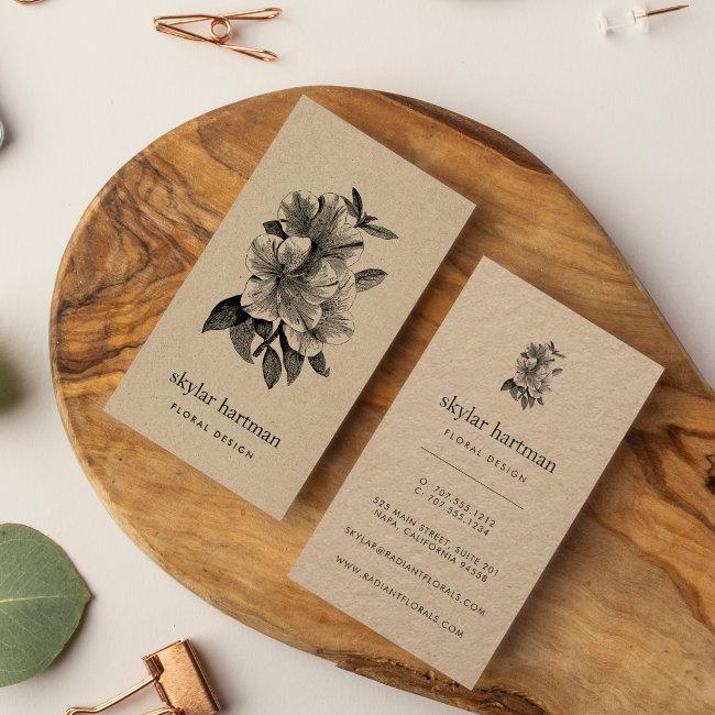 Floral Kraft | Vertical Business Invitations