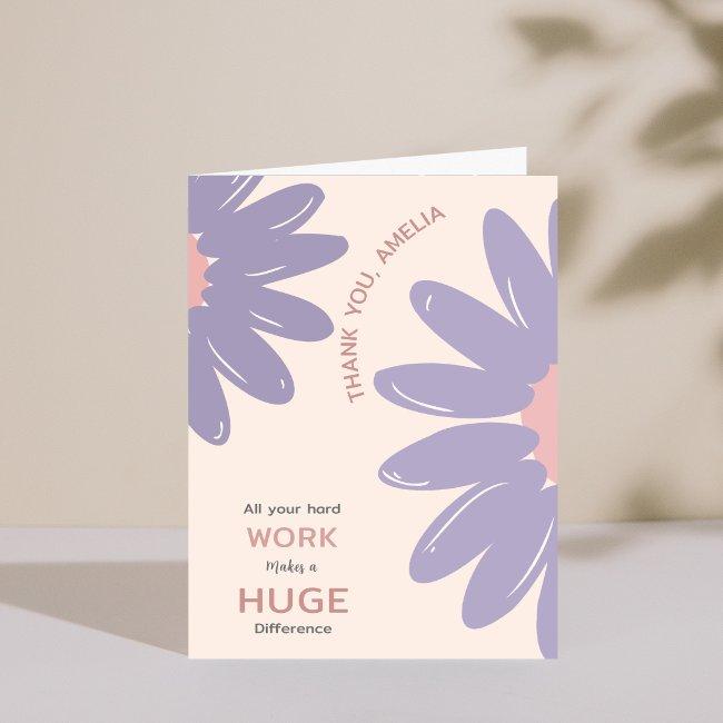 Flower Employee Staff Appreciation Thank You Invitations