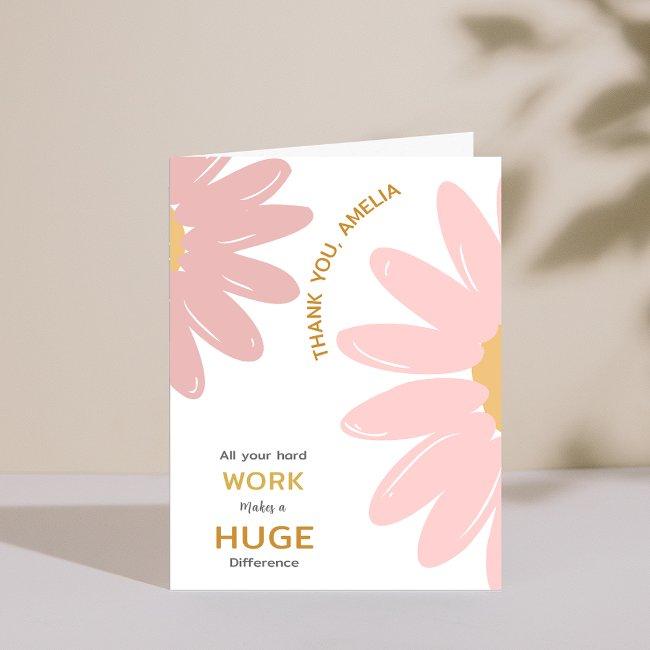 Flower Employee Staff Appreciation Thank You Invitations