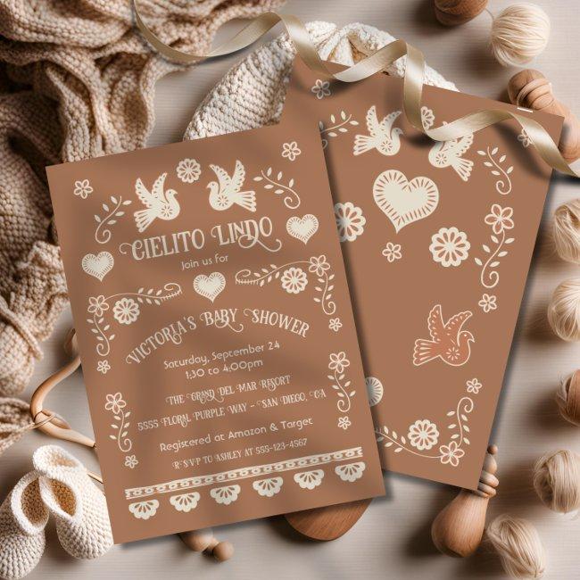 Folk Art Mexican Cielito Lindo Baby Shower Invitation