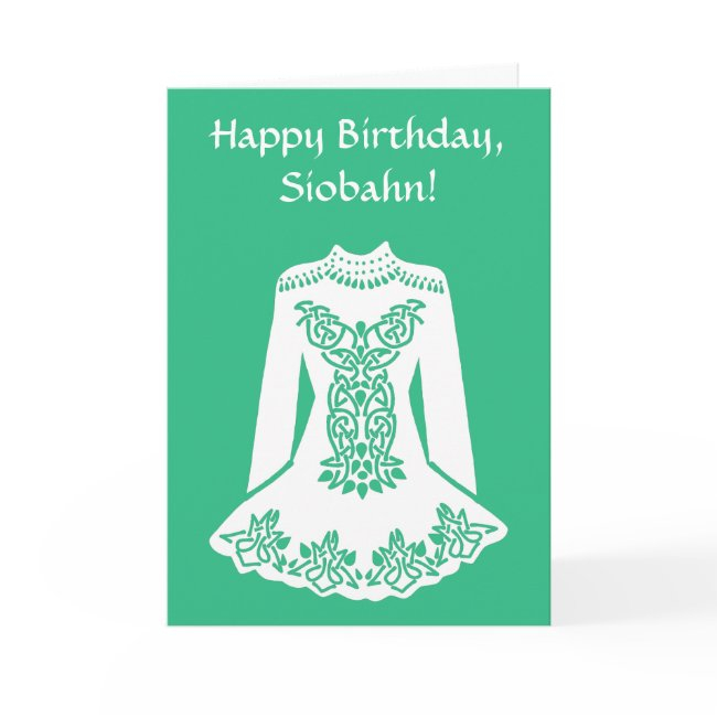 For Irish Dancers Dancing Dress Themed Birthday Invitations