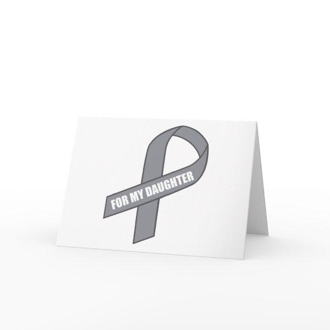 For My Daughter (gray / Silver Awareness Ribbon) Invitations