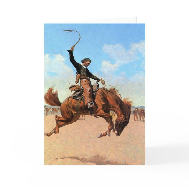 Frederic Remington Western Art “bronco Buster” Invitations