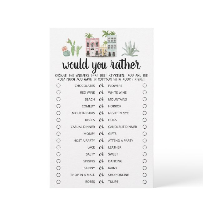 Friends Party Would You Rather Editable Game