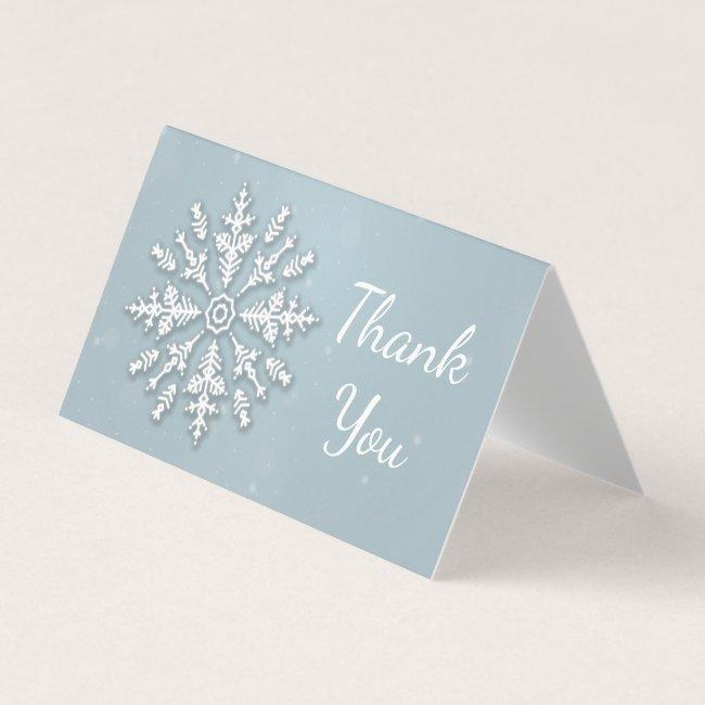 Frozen Snowflake Winter Christmas Thank You