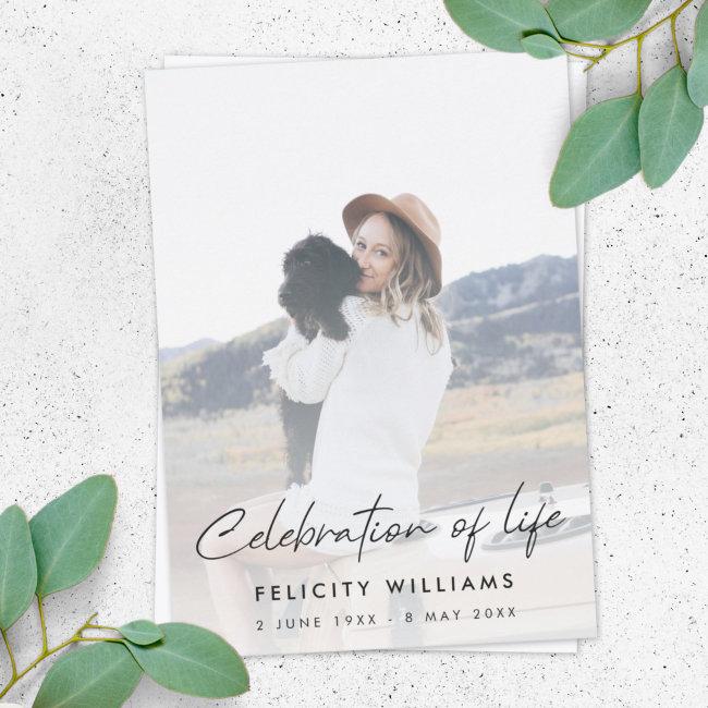 Funeral Memorial | Informal Celebration Of Life Invitation