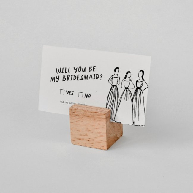 Funky Retro | Will You Be My Bridesmaid Proposal Enclosure Invitations